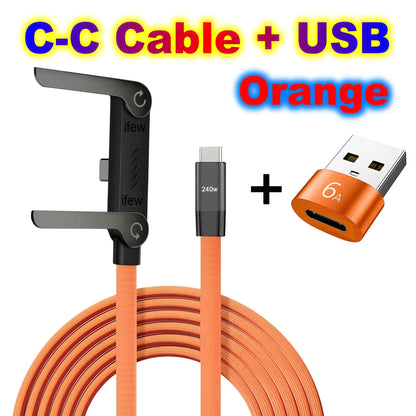 240W Fast Charging Data Cable for iPhone/Android/Tablets